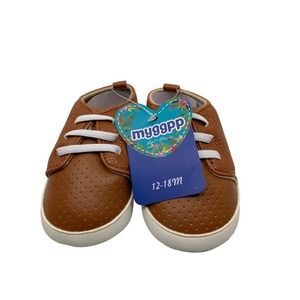 Myggpp Baby Toddler Boys Lace-Up Oxford Dress Shoes Brown 12-18‎ Mth